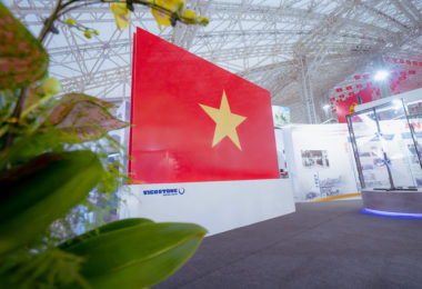 Chiêm ngưỡng Lá Cờ Tổ quốc bằng đá lớn nhất Việt Nam tại Triển lãm Thành tựu Đất nước